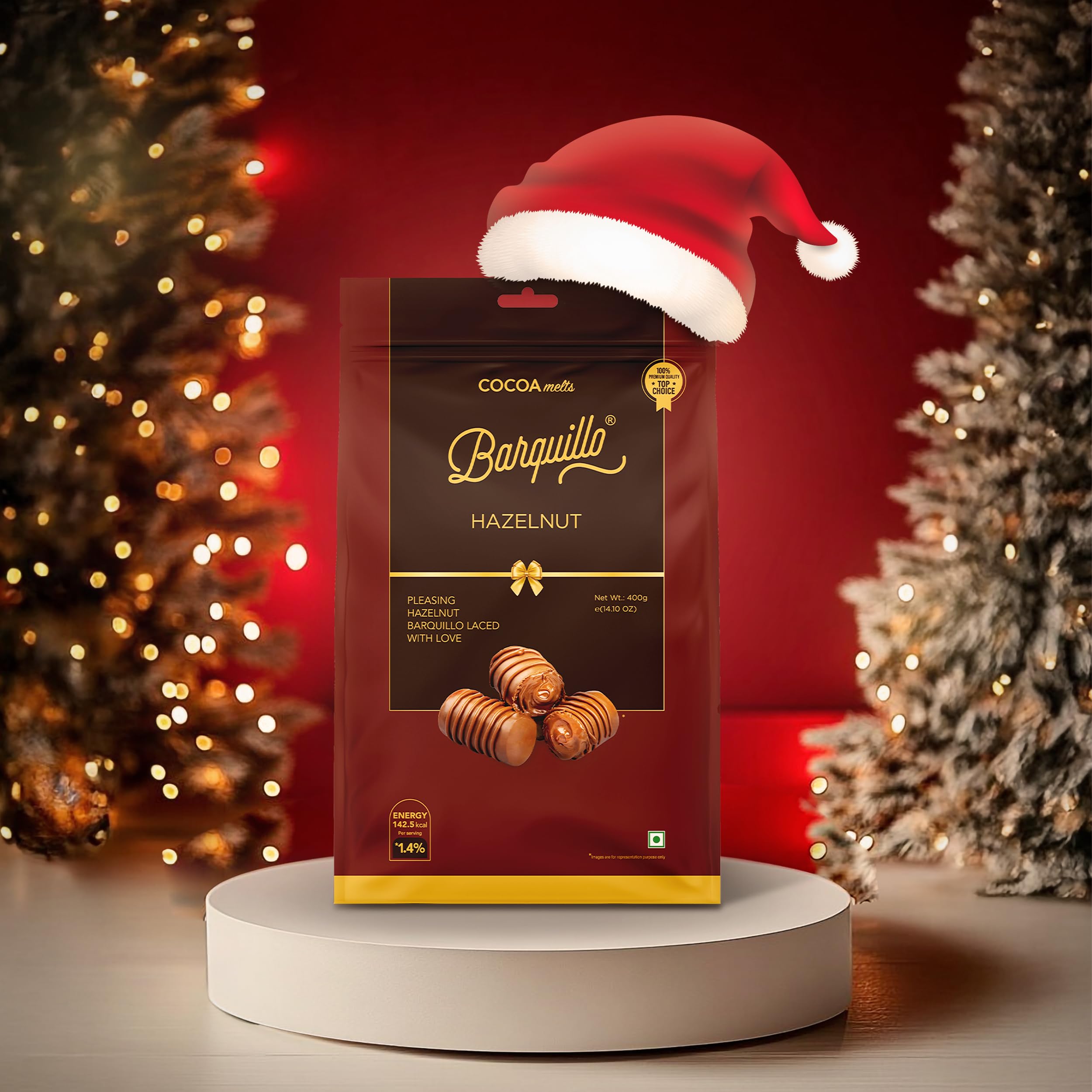 Sponsored Ad - Premium Hazelnut Chocolate Pouch - 20 Pcs (400 gm) | Hazelnut Cream Filled Biscuit Roll imported | Dubai couverture taste | Diwali Gift Pack Celebration specially for Festivals