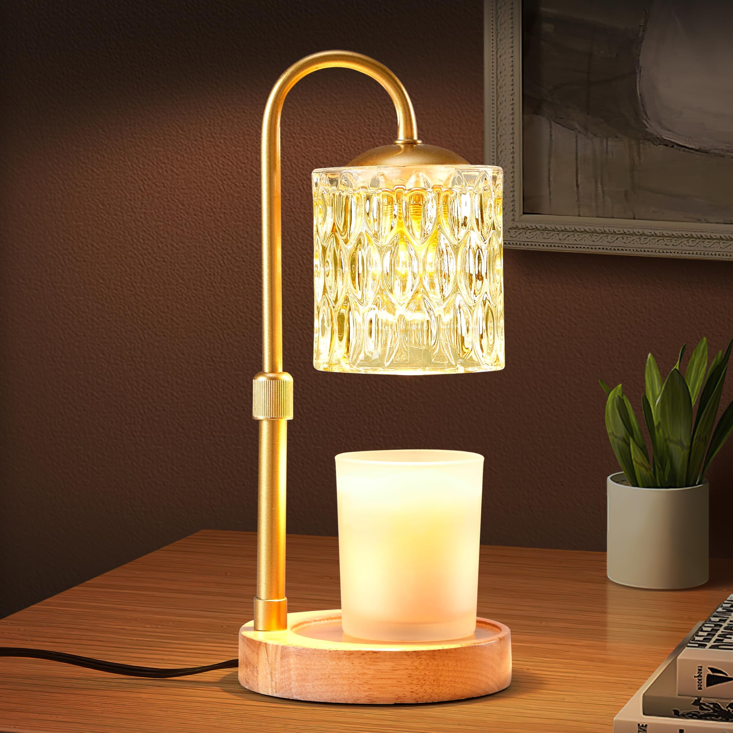 Briever Dimmable Candle Warmer Lamp with Timer, Height Adjustable