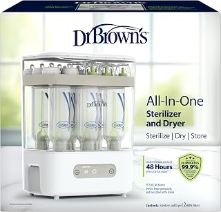 Dr. Brown's All-in-One Sterilizer and Dryer for Baby Bottles and Parts | Baby Bottle Sterilizer and Dryer