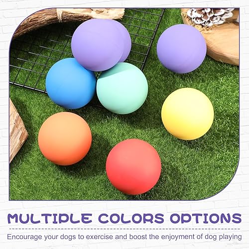 Miniatura 10 de Hiboom Paquete de 15 pelotas de tenis de goma natural para perros que atrapan mascotas, pelotas para entrenamiento de búsqueda de perros de 2.4