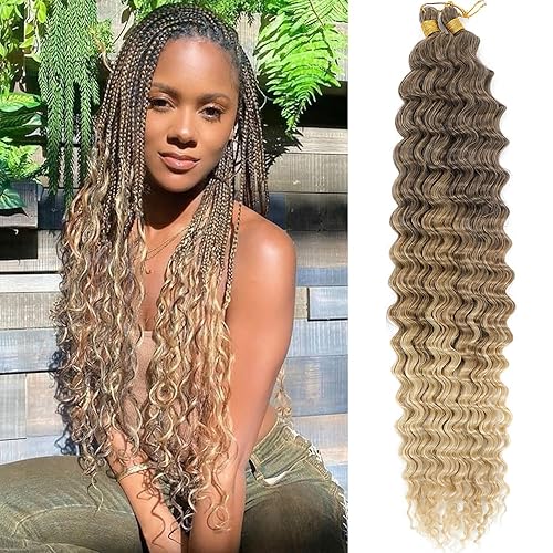 Ocean Wave Crochet Hair Deep Wave Curly Braiding Hair Extensions