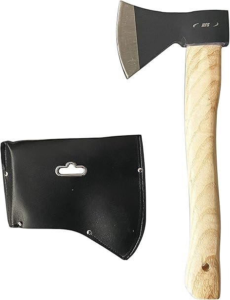 Amazon Hfs R 斧 薪割り キャンプ アウトドア 鉈 ガーデン用手斧 剪定工具 家庭 野外キャンプ シース付き ヤチダモ ハンドル おの Amazon Hfs R 斧 薪割り キャンプ アウトドア 鉈 ガーデン用手斧 剪定工具 家庭 野外キャンプ シース付き ヤチダモ ハンドル おの