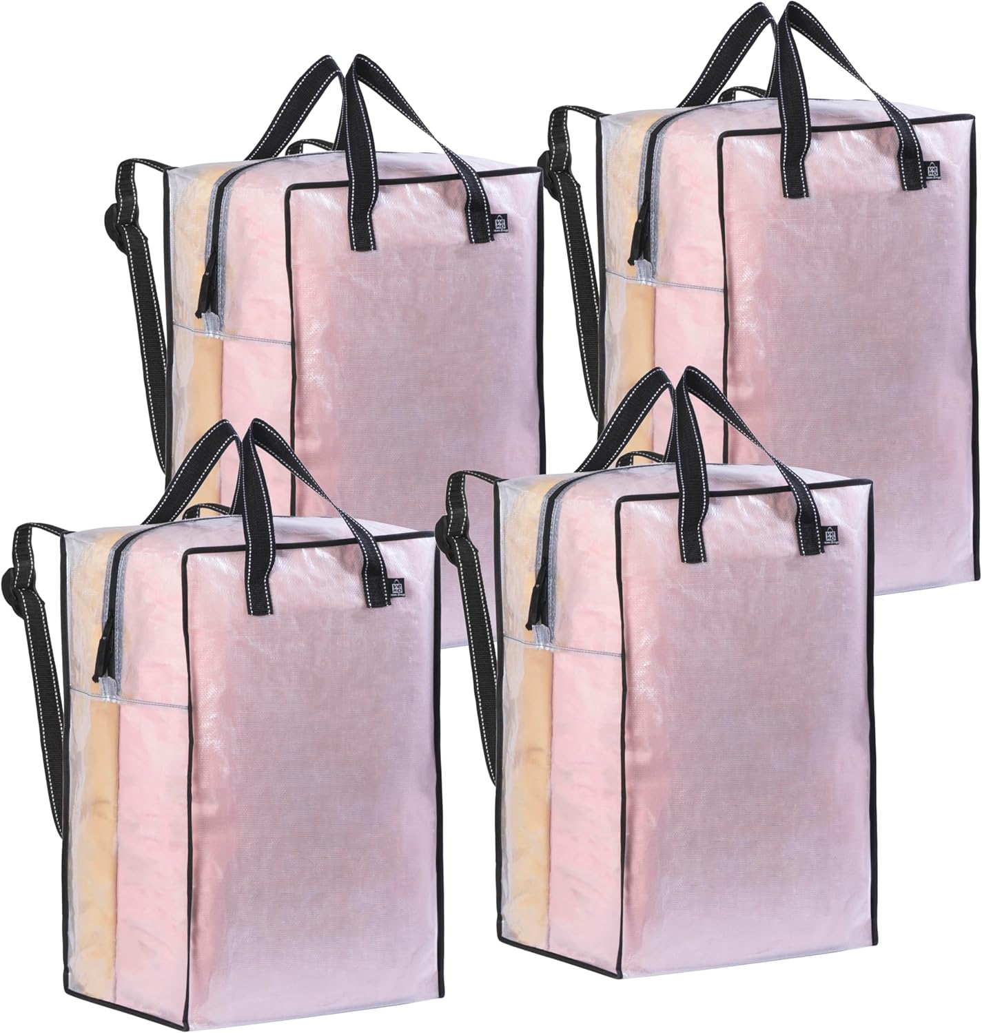 VENO 4 Pack Moving Bags w/Adjustable Backpack Straps, Moving Boxes & Storage Bins