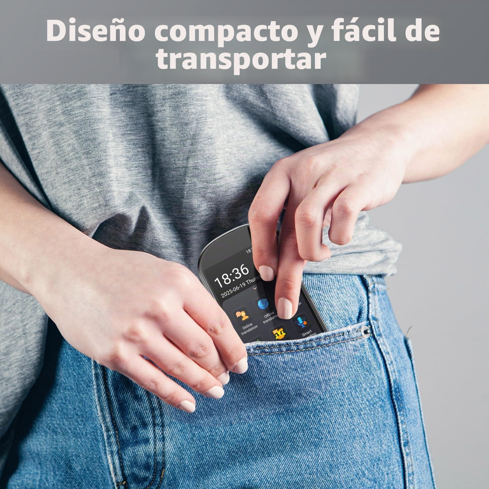 Dispositivo Traductor Con Salida de Voz,Traductor en Tiempo Real | 150 idiomas y Acentos,Con Conexión WiFi,Modo sin Conexión y Reconocimiento de imágenes,ideal para Viajes,Estudios y Negocios