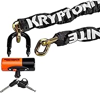 Vista 3 de Kryptonite New York 1210 - Candado de cadena para bicicleta, 3.25 pies de largo, resistente, antirrobo, vendido, seguro, dorado, con bloqueo