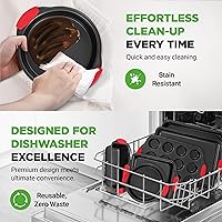 Vista 7 de NutriChef Juego de Horneado - 8 Piezas de Utensilios para Hornear con Acero al Carbono Antiadherente para Fácil Desmoldado y Limpieza, Diseño