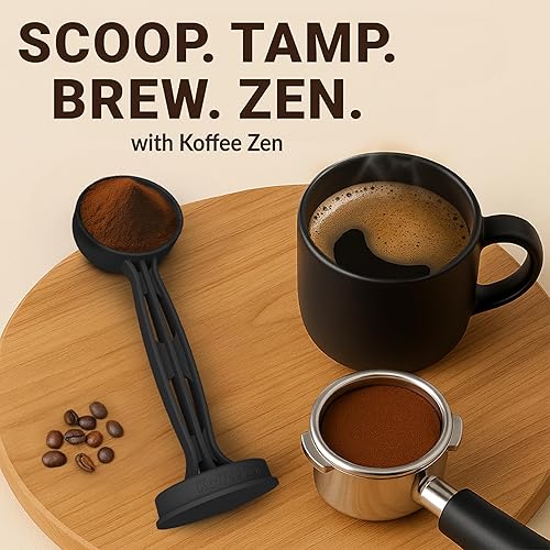 Miniatura 7 de Koffee Zen - Juego de manipulación de café expreso, 5 tamaños intercambiables (1.929-2.283 in), cuchara de café doble (1 y 2 cucharadas), se adapta