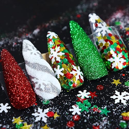 Miniatura 48 de 12 Colors Fall Nail Art Stickers Maple Leaf Nail Glitter Sequins 3D Nail Art Accessories Autumn Leaf Shape Flakes Holographic Gold Red Yelloween