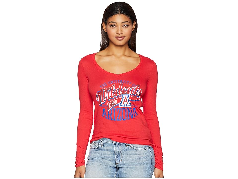 

Champion College Arizona Wildcats Long Sleeve V-Neck Tee (Scarlet) Girl's T Shirt