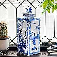 Vista 11 de Red Lantern Tarro de templo de porcelana de caballo en prado de 18" Caballo vibrante