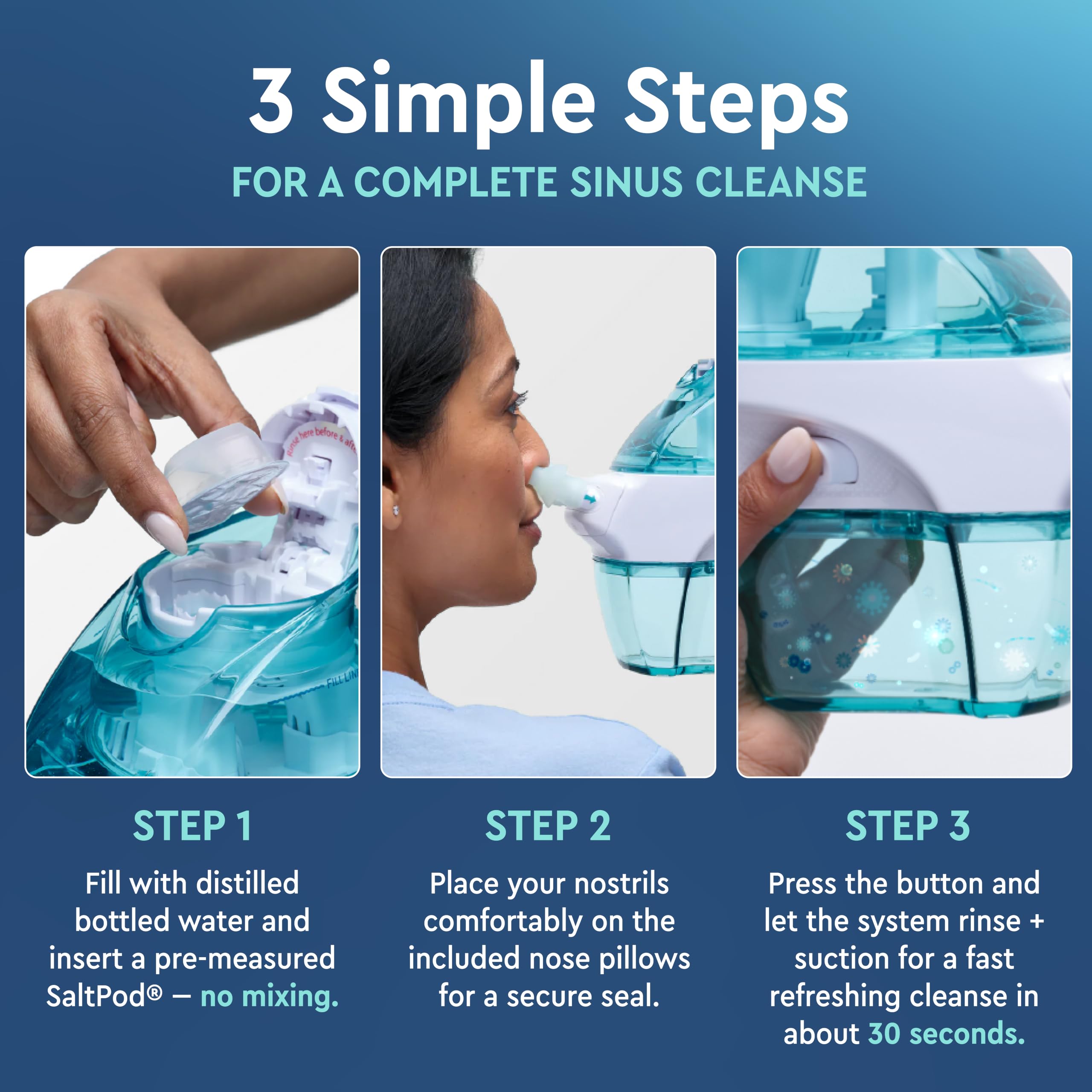 NAVAGE® Premium Bundle Nose Cleaner, 90 SaltPods, Caddy, Extra Dock — Amazon image 5