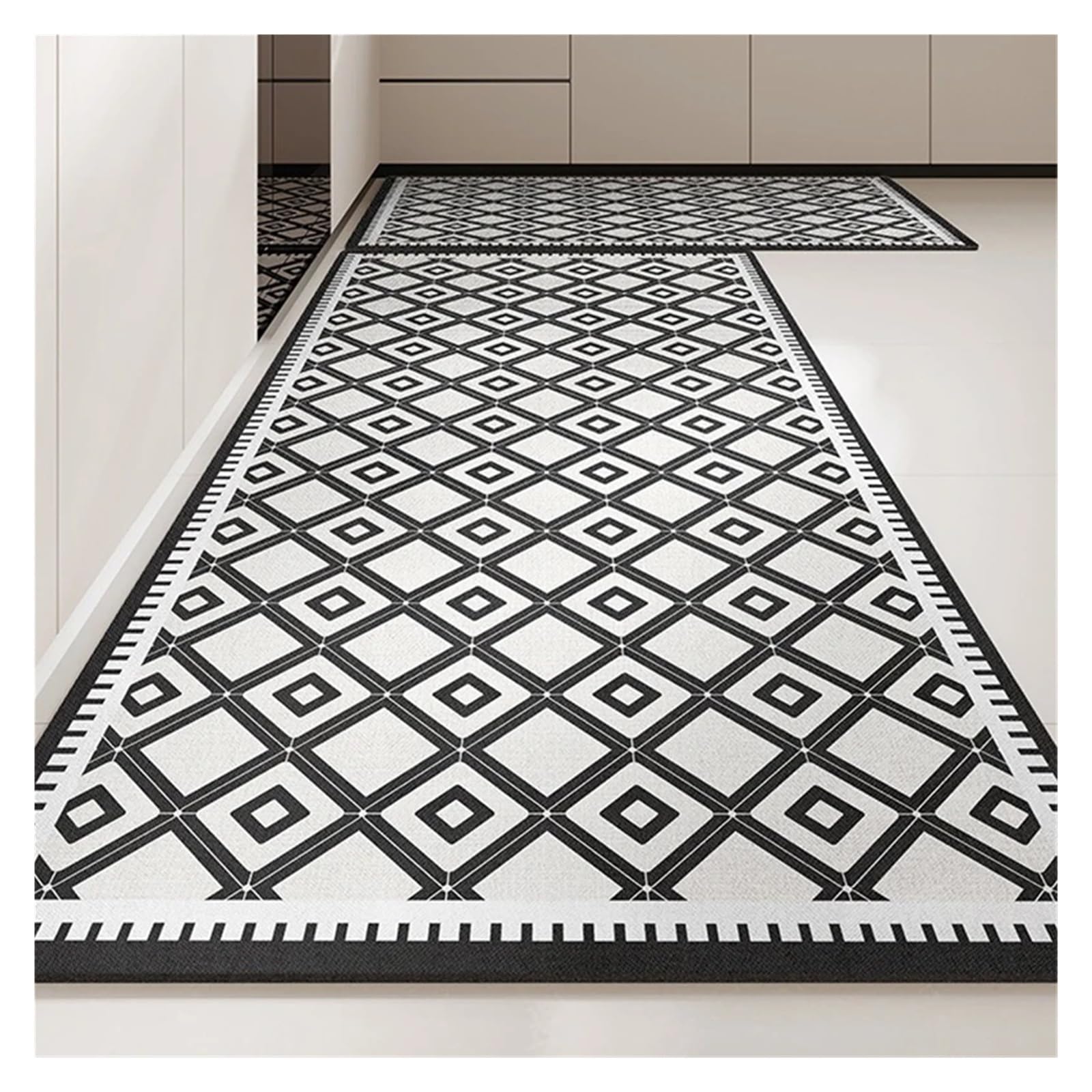Tapis antidérapant mat imperméable pour protéger le sol de la cuisine devant le plan de travail