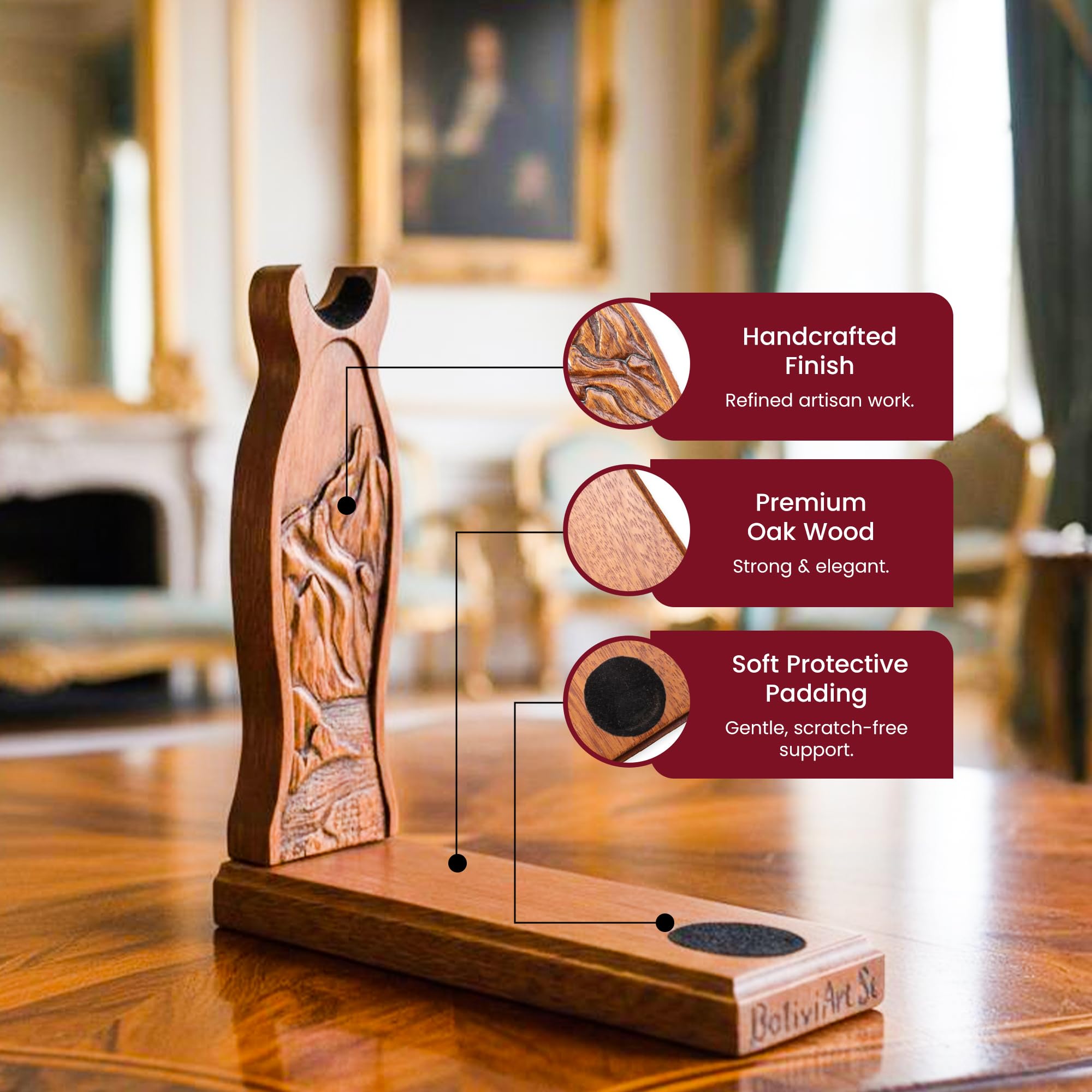 Flöte Quena Moradillo Native Instrument Komplettset Einzigartige Holz Native Flöte Quena mit Premium Dekorative Handgefertigte Holzständer Instrument gestimmt in G Einzigartiges Andeneinzigartiges Set