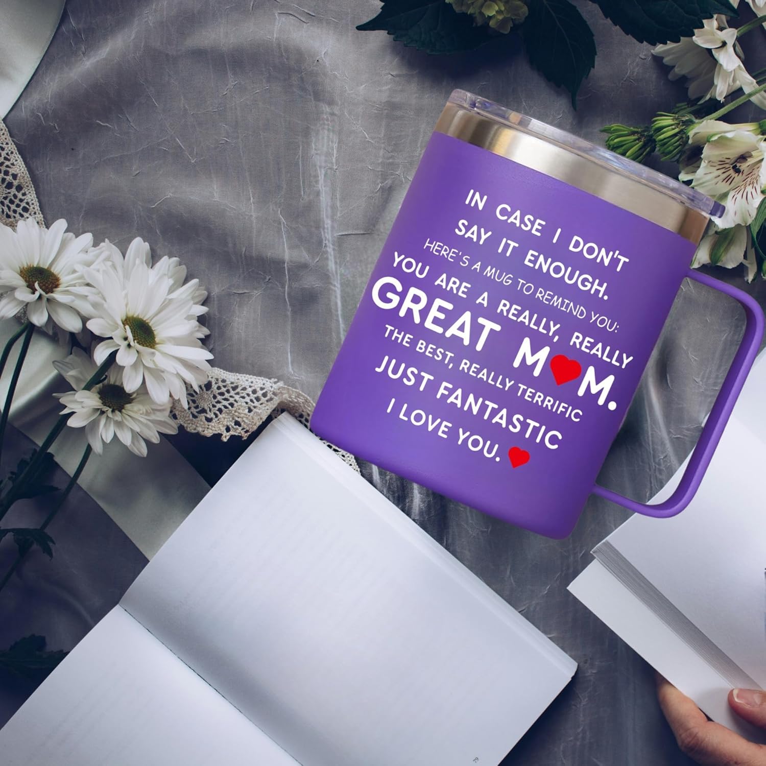 Mom Gifts from Daughter Son,You're A Really Great Mother Coffee Mug - Birthday Christmas Gifts Idea for Moms (14OZ Purple) - Image 6