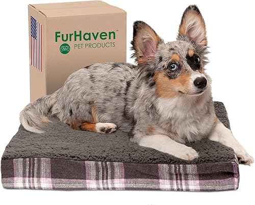 Miniatura 77 de Furhaven Pet – Colchón ortopédico de espuma tradicional para perros y gatos, varios estilos, tamaños y colores