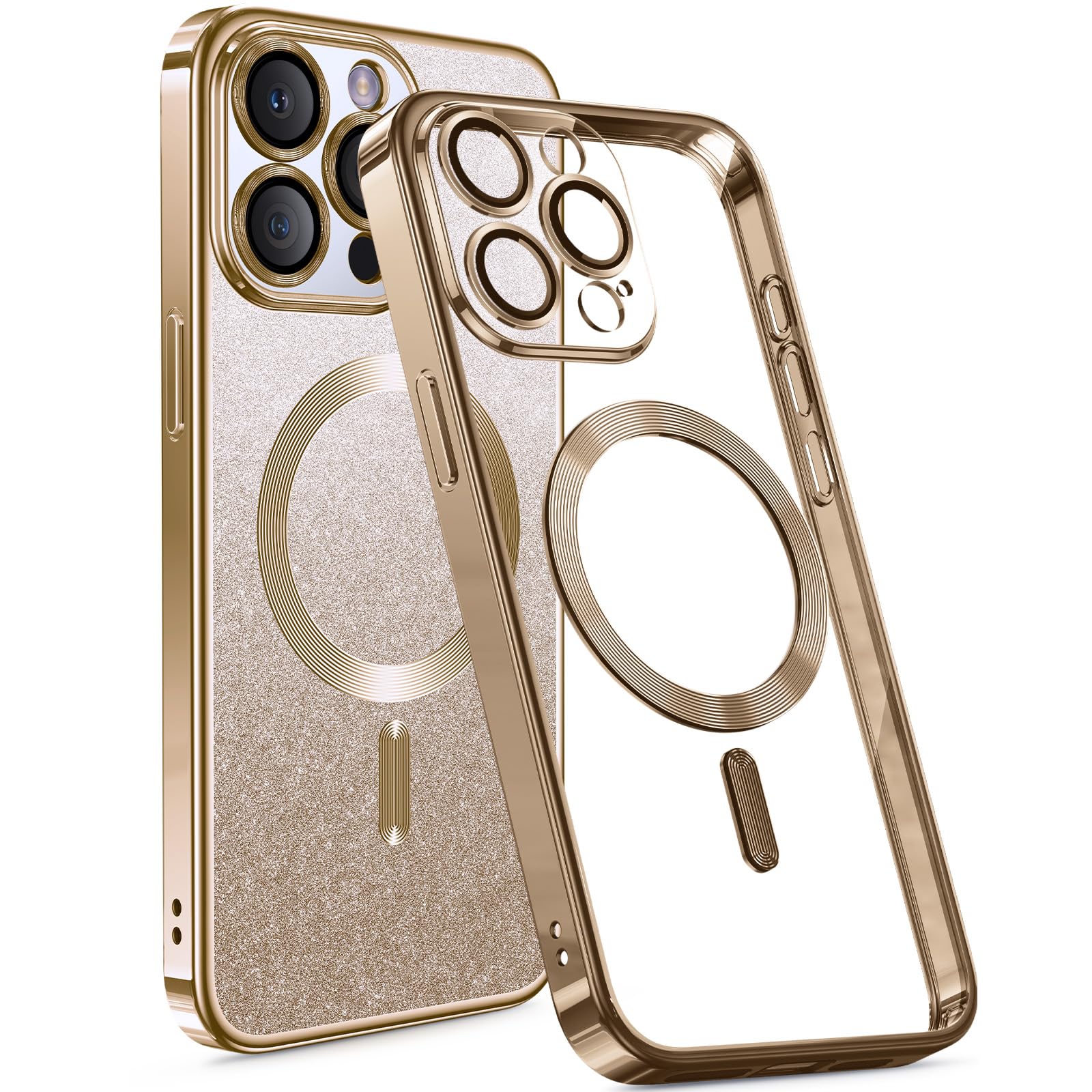 Simtectfor iPhone case Clear 6.7 Inch Gold