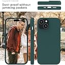 YATWIN Silicone Back Case for iPhone 15 Plus, Soft-Touch Phone Back Cover for Apple iPhone 15 Plus - Dark Green gallery image