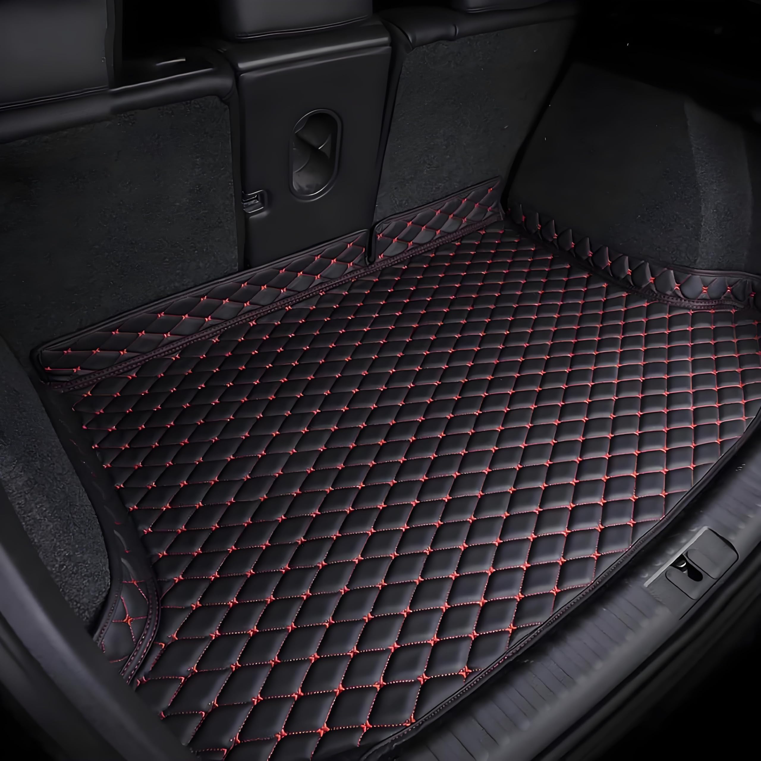 ONEMAJI Boot Liner for ACURA RDX 2006-2012, Trunk Mat Heavy Duty Cargo Liner Waterproof Rug Protector Luggage Tray Tough Guard Anti-Slip Cover,Black and red
