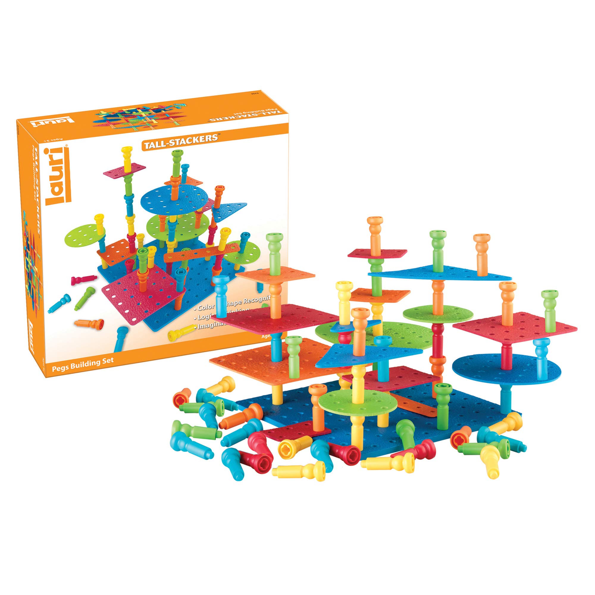 PlayMonster Lauri Tall-Stackers - Pegs Building Set