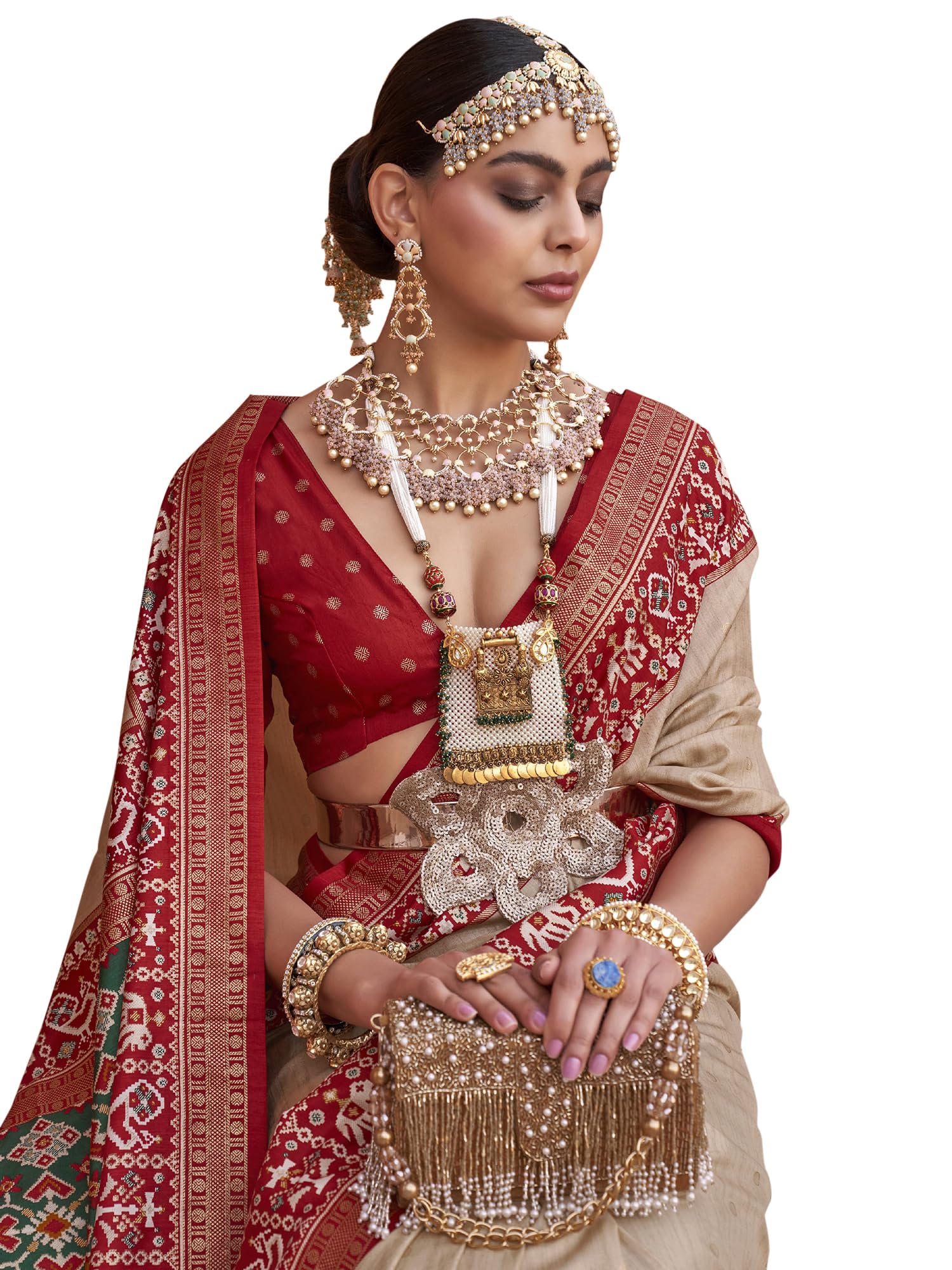 Woven Design Zari Work Pure Patola Silk Saree for Women With Unstitched Blouse Piece-image-27