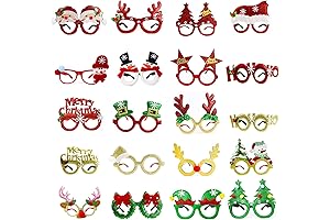 Kids Christmas Glasses Frames 20-Pack with Gift Box