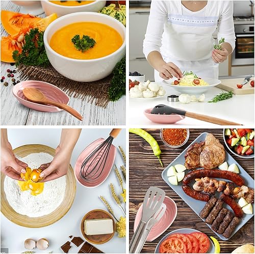 Miniatura 2 de Soporte para cuchara para encimera de cocina, soporte de cuchara de cocina de cerámica para estufa, soporte de utensilios de porcelana para