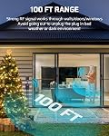 DEWENWILS Outdoor Wireless Remote Control Outlet, 2 Independent Control Sockets Weatherproof Electrical Remote Control Switch, 15A Heavy Duty with 2 Remote, 7 Inch Cord, 100 FT Range