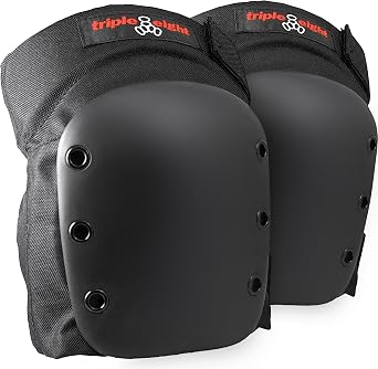 Triple Eight Street Knee Pads for Skateboarding and Roller Derby with Adjustable Straps 1 Pair