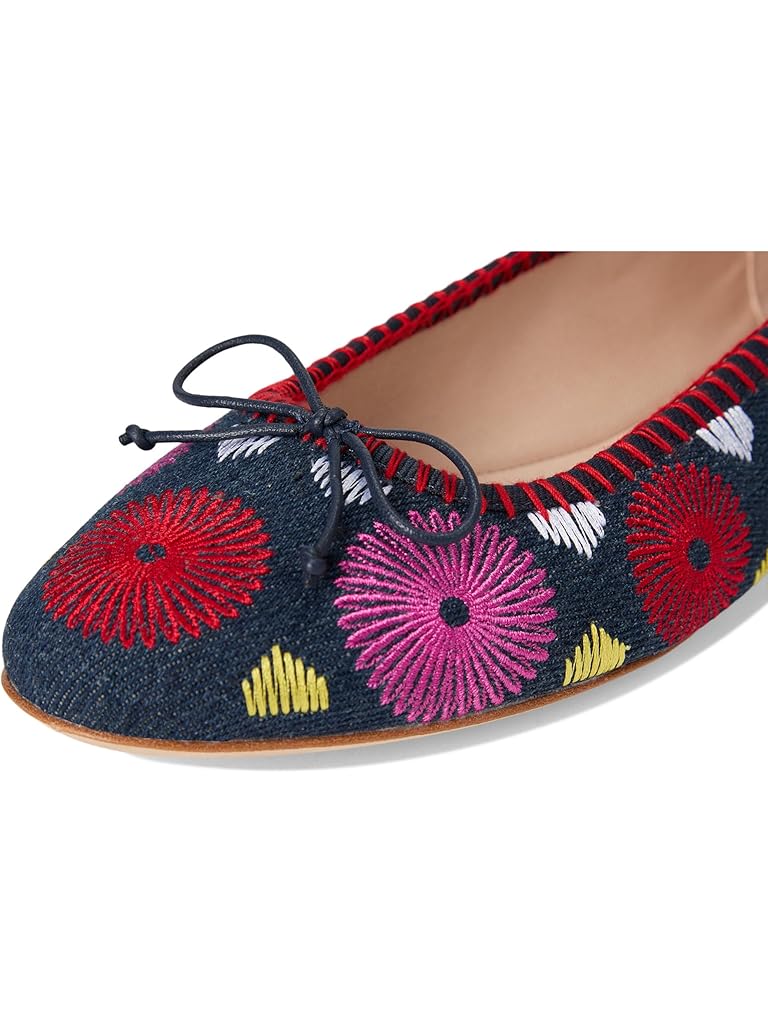 Blue Jack Rogers Bettie Flower Ballet - Denim
