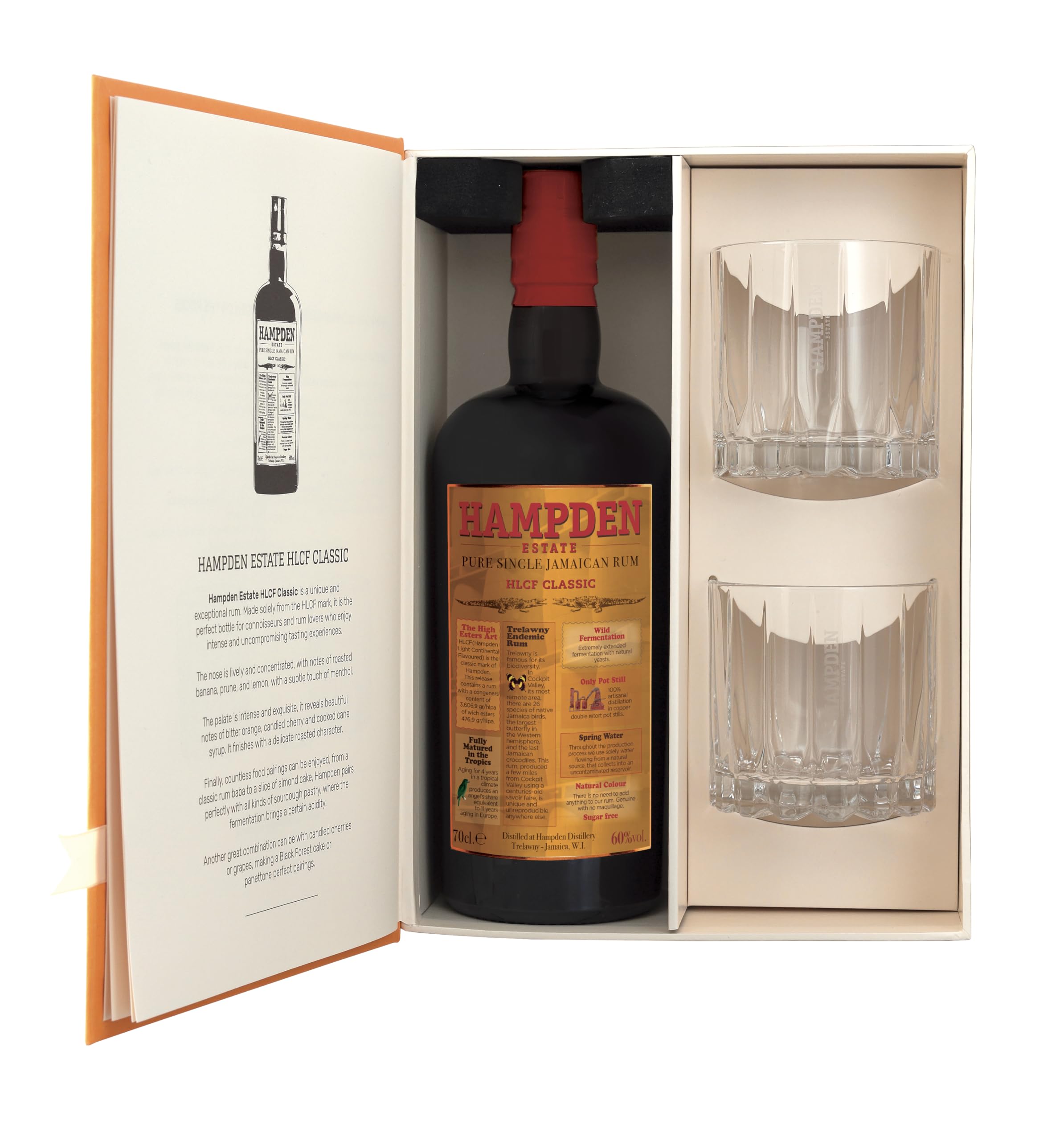 Hampden Estate HLCF Classic Rum / 4 Year Old / Glass Set