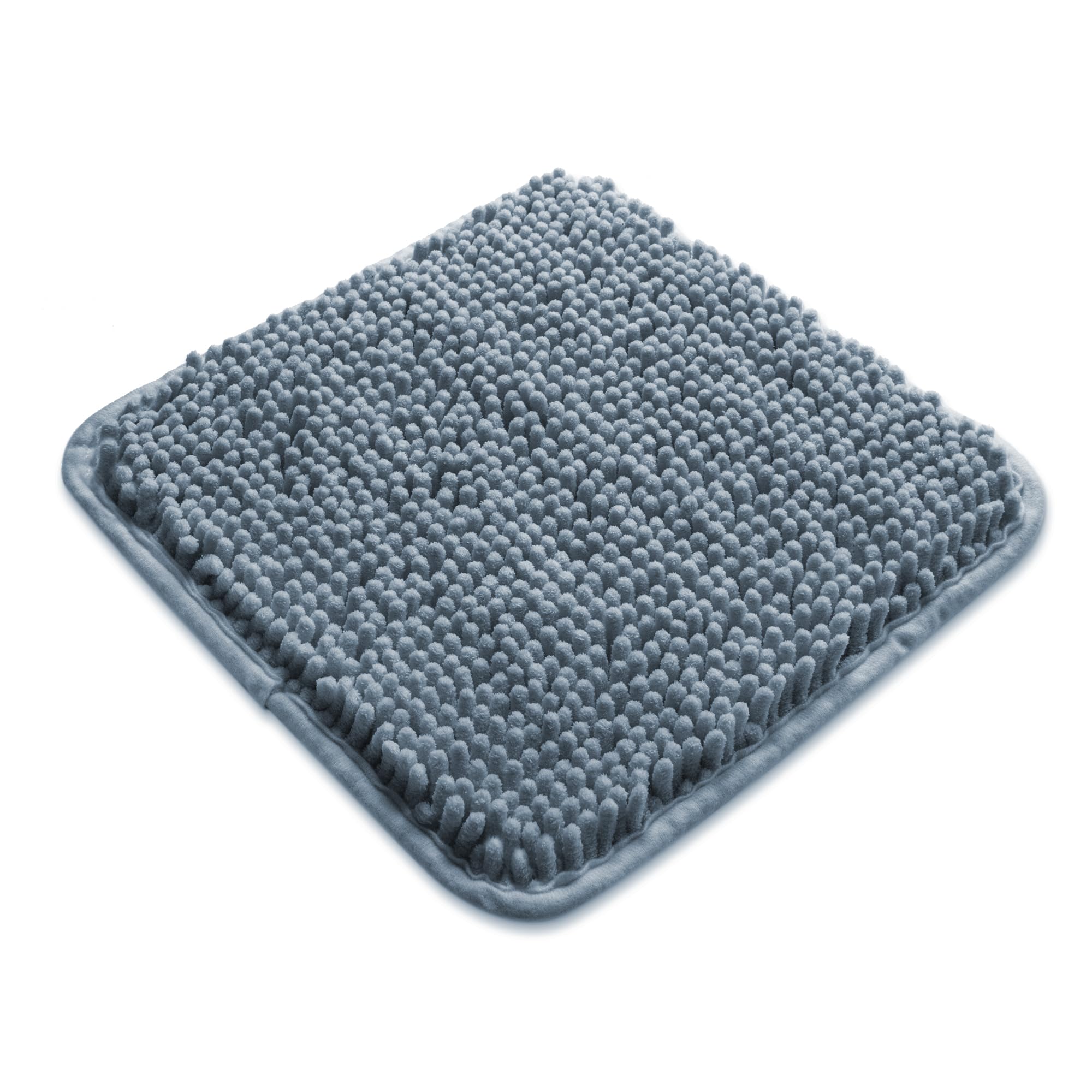Yeaban Small Bathroom Mats – Thick Chenille Bath Mats | Absorbent and Washable Non-Slip Bath Rug, Plush Mats for Bathroom, Shower, Sink (12 x 12 inches, Blue)