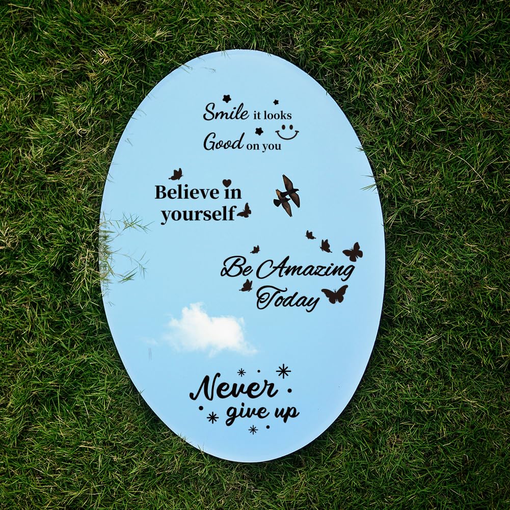 You Got This Spiegel-Aufkleber & 24 Bunte Schmetterlinge – Motivierende Wandtattoos Für Badezimmer & Schlafzimmer