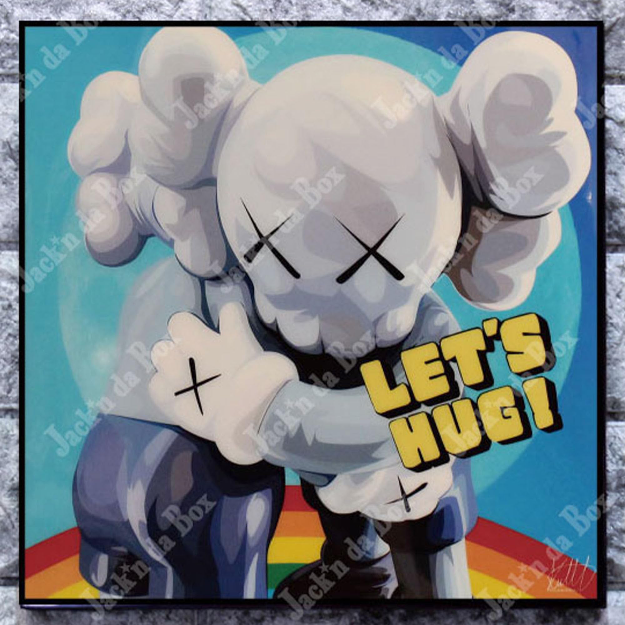 Amazon.co.jp: 年中無休 即納 キータタット アートパネル KAWS