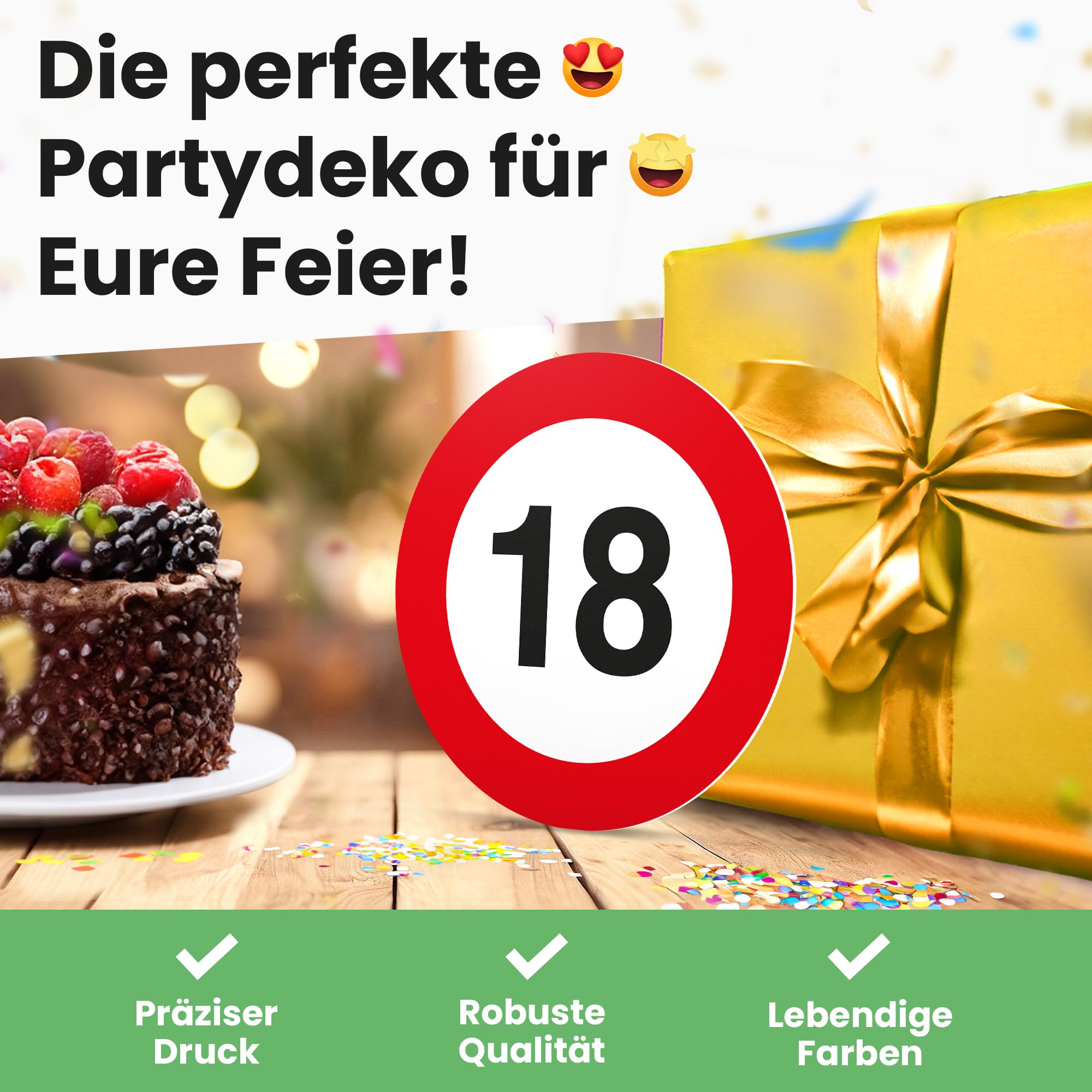 Tutto in plastica di 18 ° compleanno per la tavola per feste e