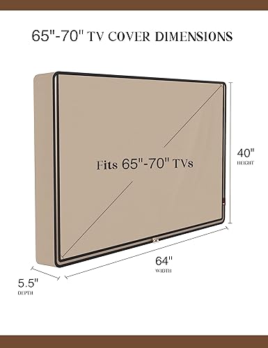 Miniatura 8 de iBirdie Funda de TV impermeable y resistente a la intemperie con solapa de cremallera para TV de pantalla plana exterior de 40 a 43 pulgadas,