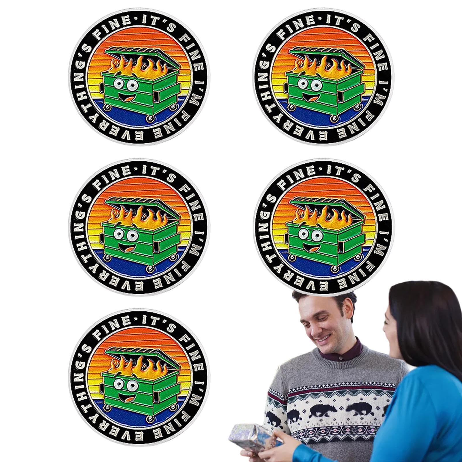 Challenge Coin - kolekcjonerska moneta | Motivational Coin | Fire Challenge Coin With Custom Engraving Fun Limited Cute Fire Challenge Coin Fire Challenge Coin For Men & Women