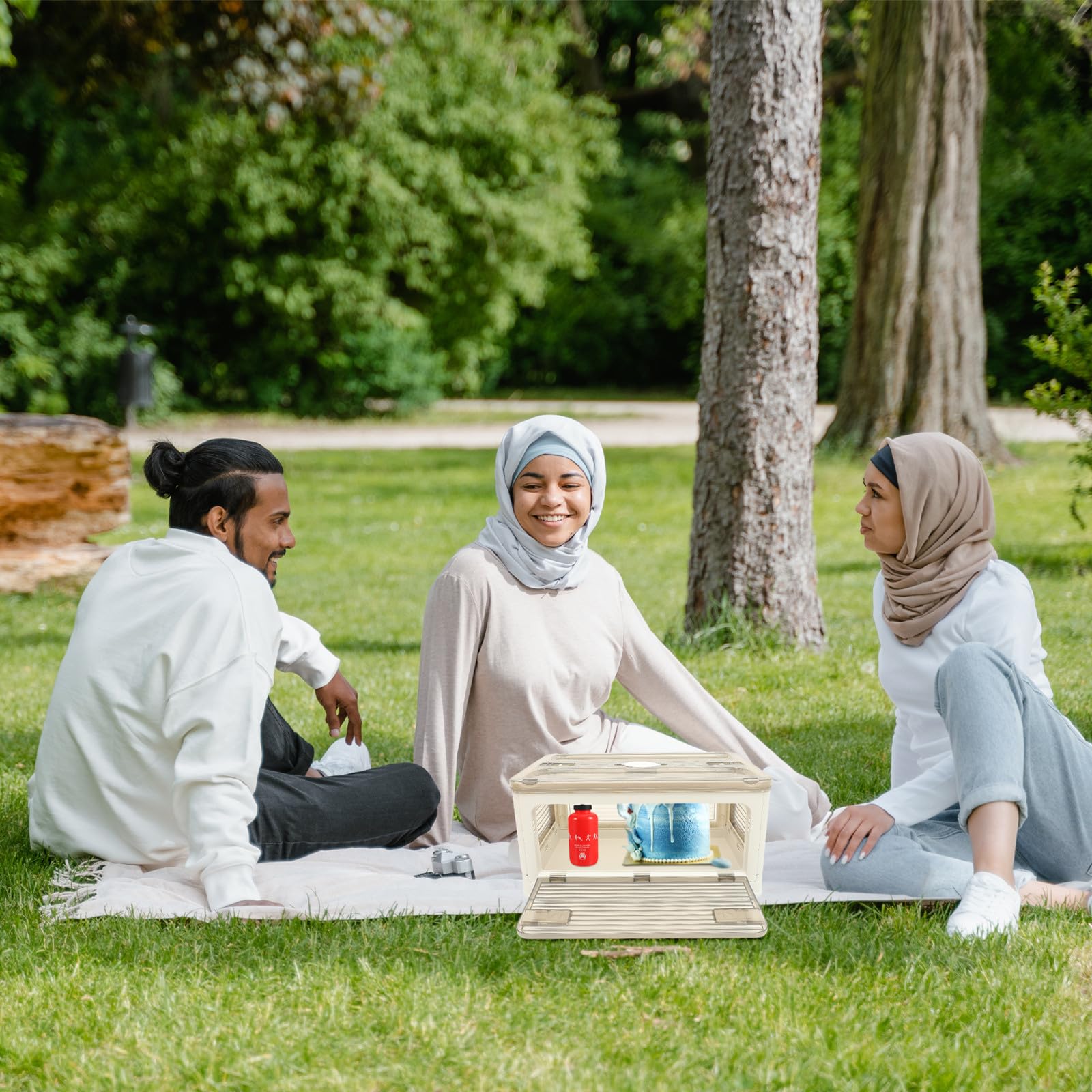 Zerodeko Organizer Pieghevole per Bagagliaio Plastica Bianca Resistente All'usura Ampio Spazio, per Campeggio e Familiare