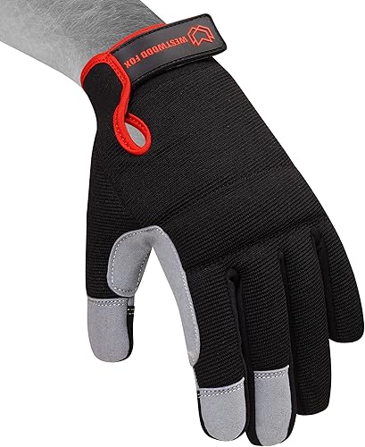 Miniatura 6 de Guantes de trabajo de seguridad, guantes de jardinería resistentes para hombres, a prueba de espinas, acolchados, protección de palma, pantalla