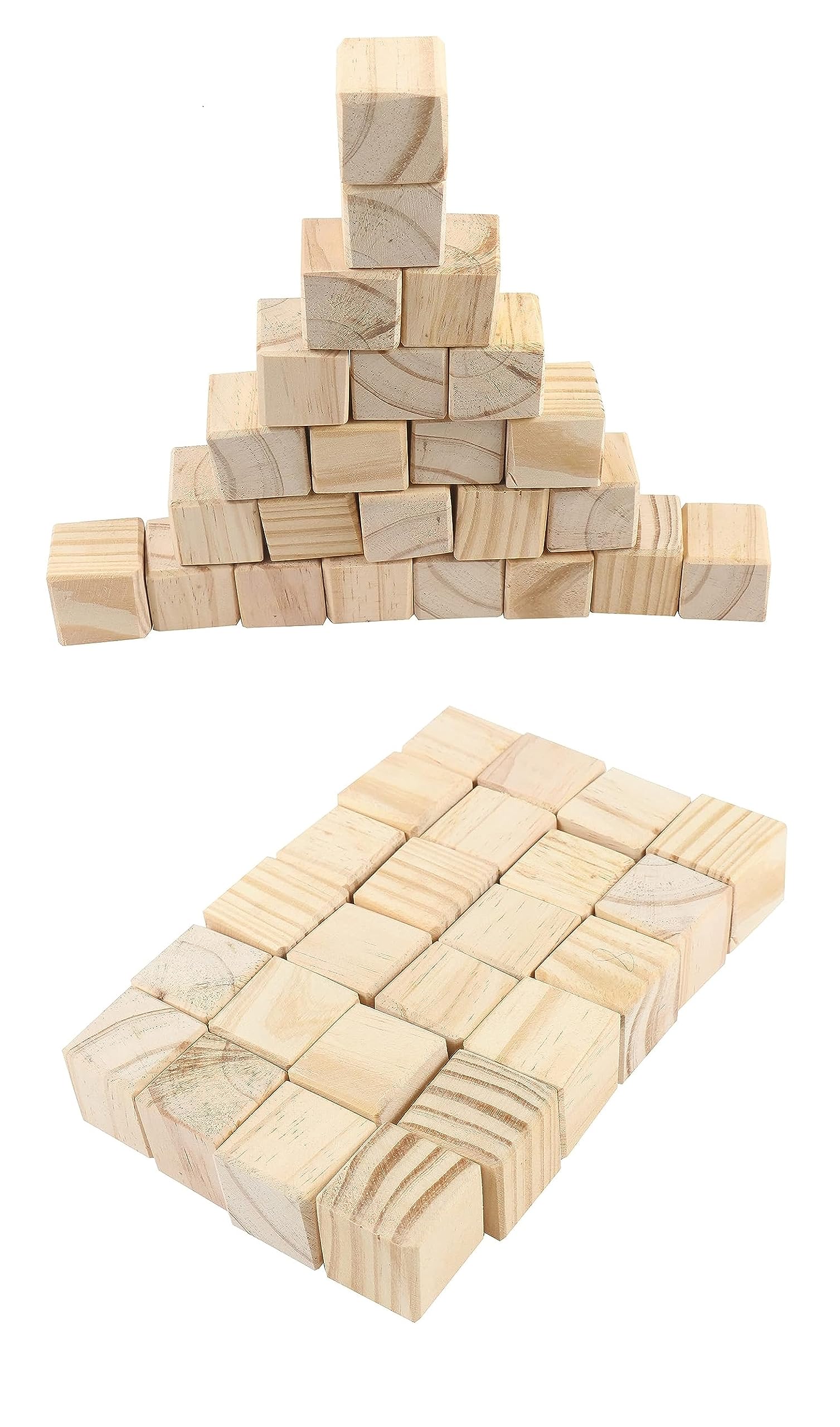 Channapatna Toys Unfinished Wooden Square Cubes 50 Pieces - 1 inch Wooden Blocks for DIY Craft Projects Mini Art and Games (B0CGJFGX18) Amazon Price History, Amazon Price Tracker