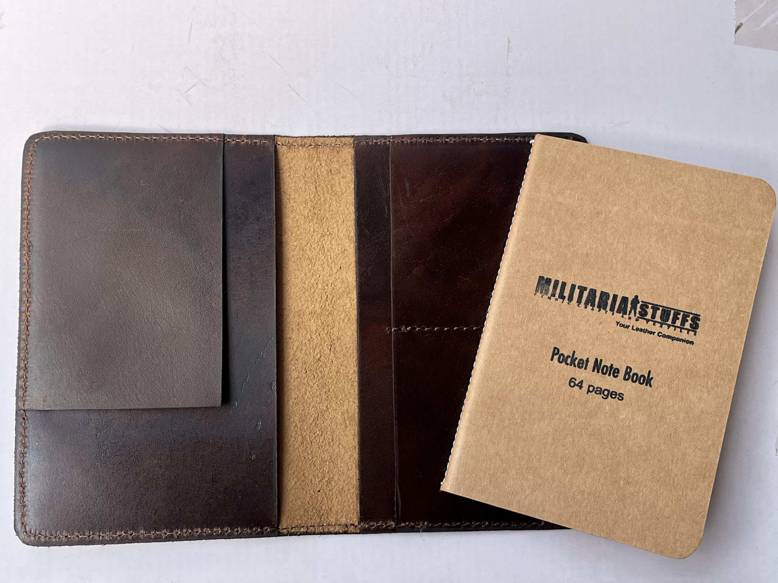 Funda de cuero para notas de campo, funda de cuaderno para Moleskine Cahier, hecha a mano, cubierta de cuero vintage de 3.5 x 5.5 pulgadas, cuaderno de viajeros recargable