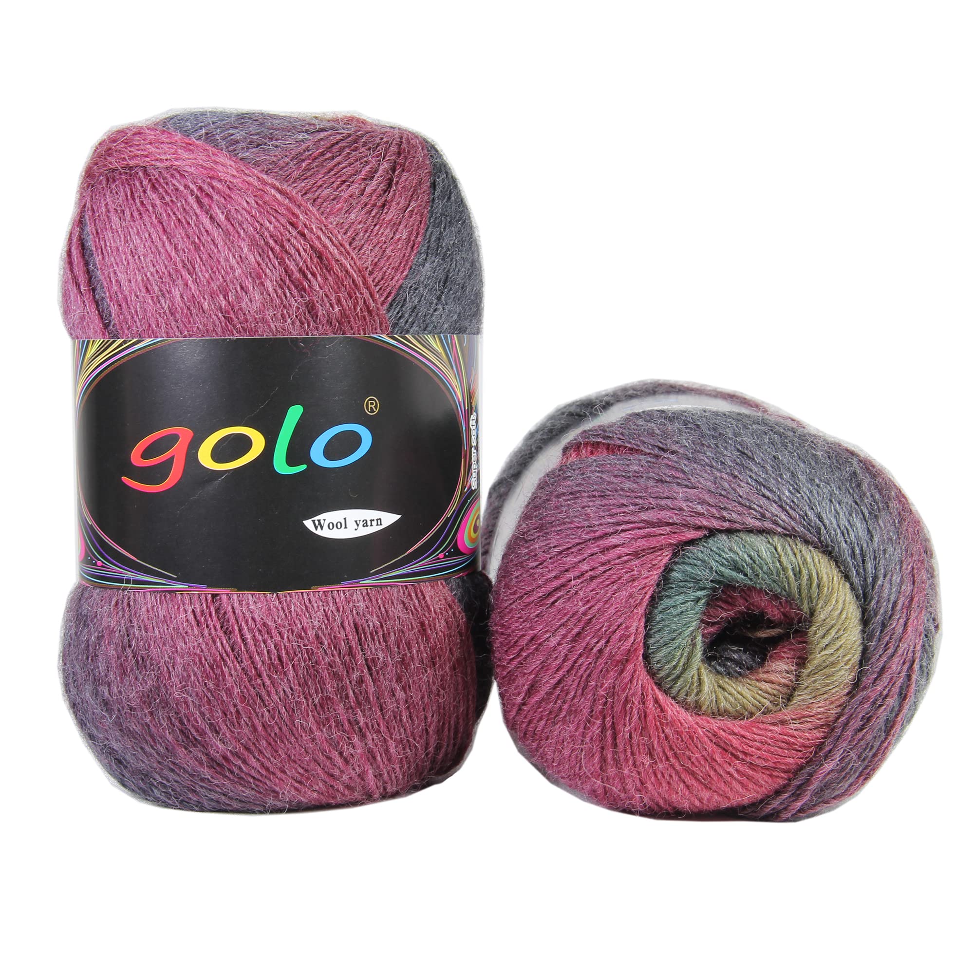 goloCrochet Thread Size 10 for Hand Knitting Cotton Thread Crochet Pink-purple