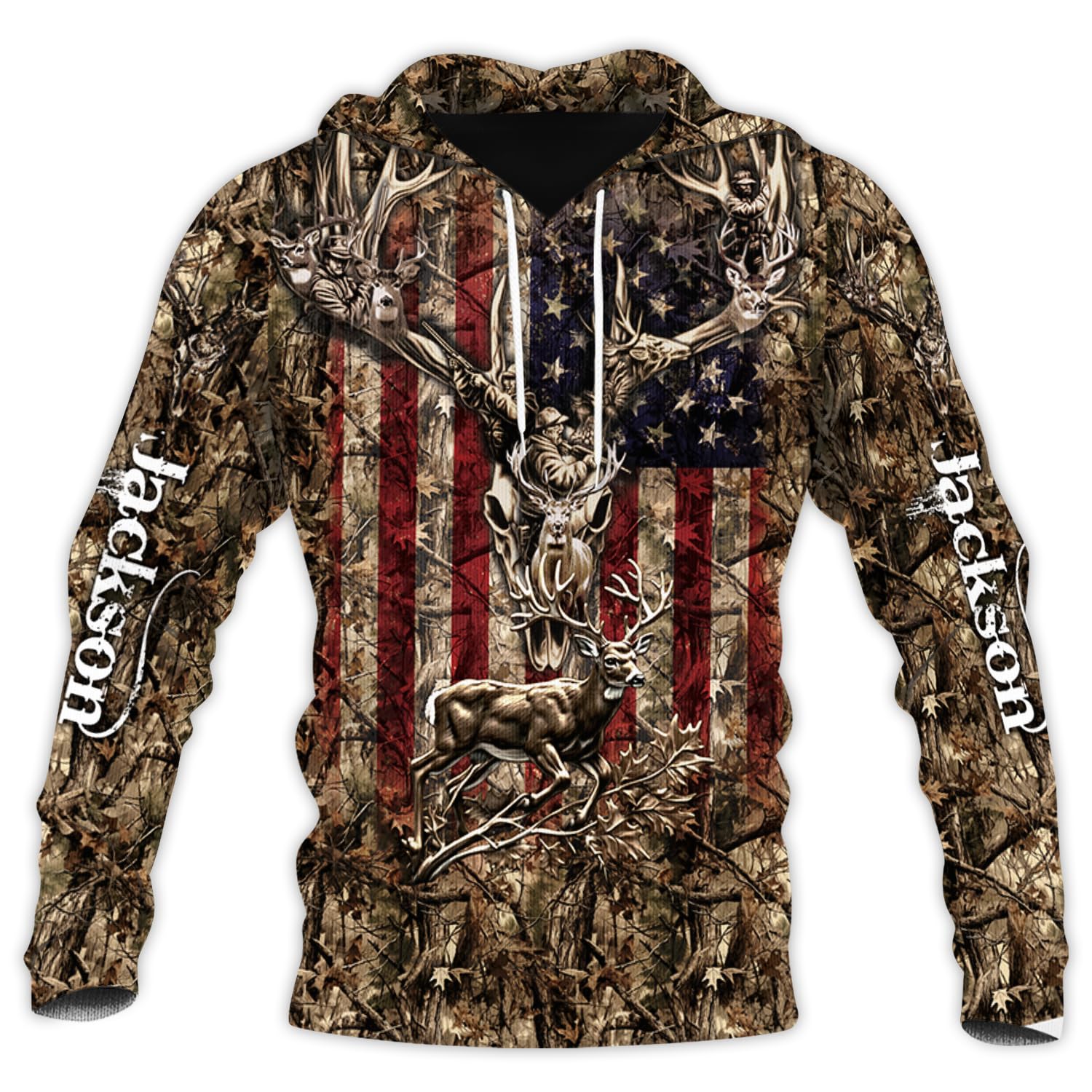 PriAmi Custom Camo Hoodie for Women, 3D Pullover Hunting Sweater Gift