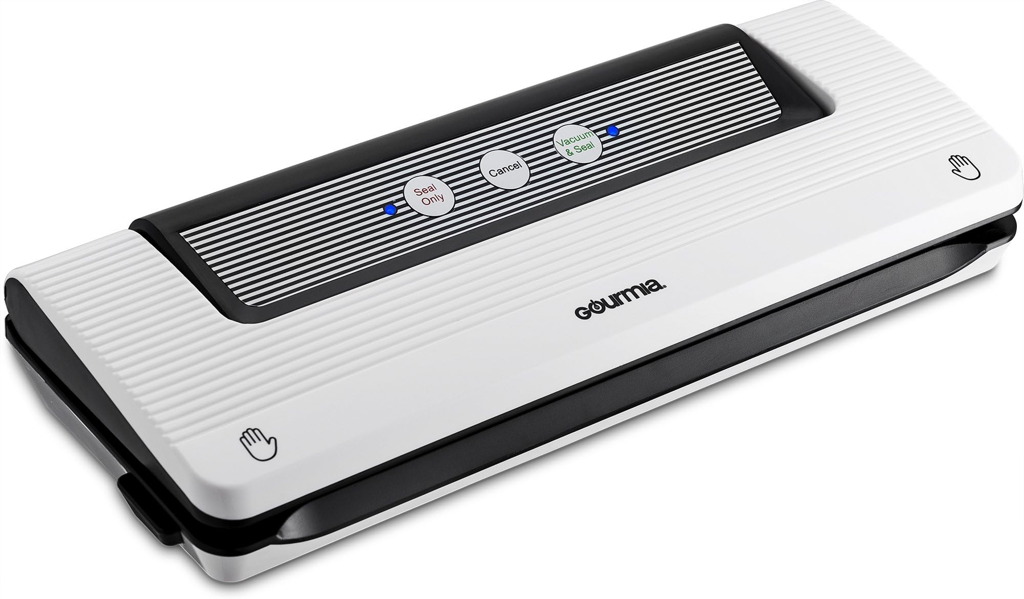 Gourmia GVS415 GVS415-Multi Function Sealer-Preserve & Store Food or Vacuum for Sous Vide, Moist & Dry Compatible, White