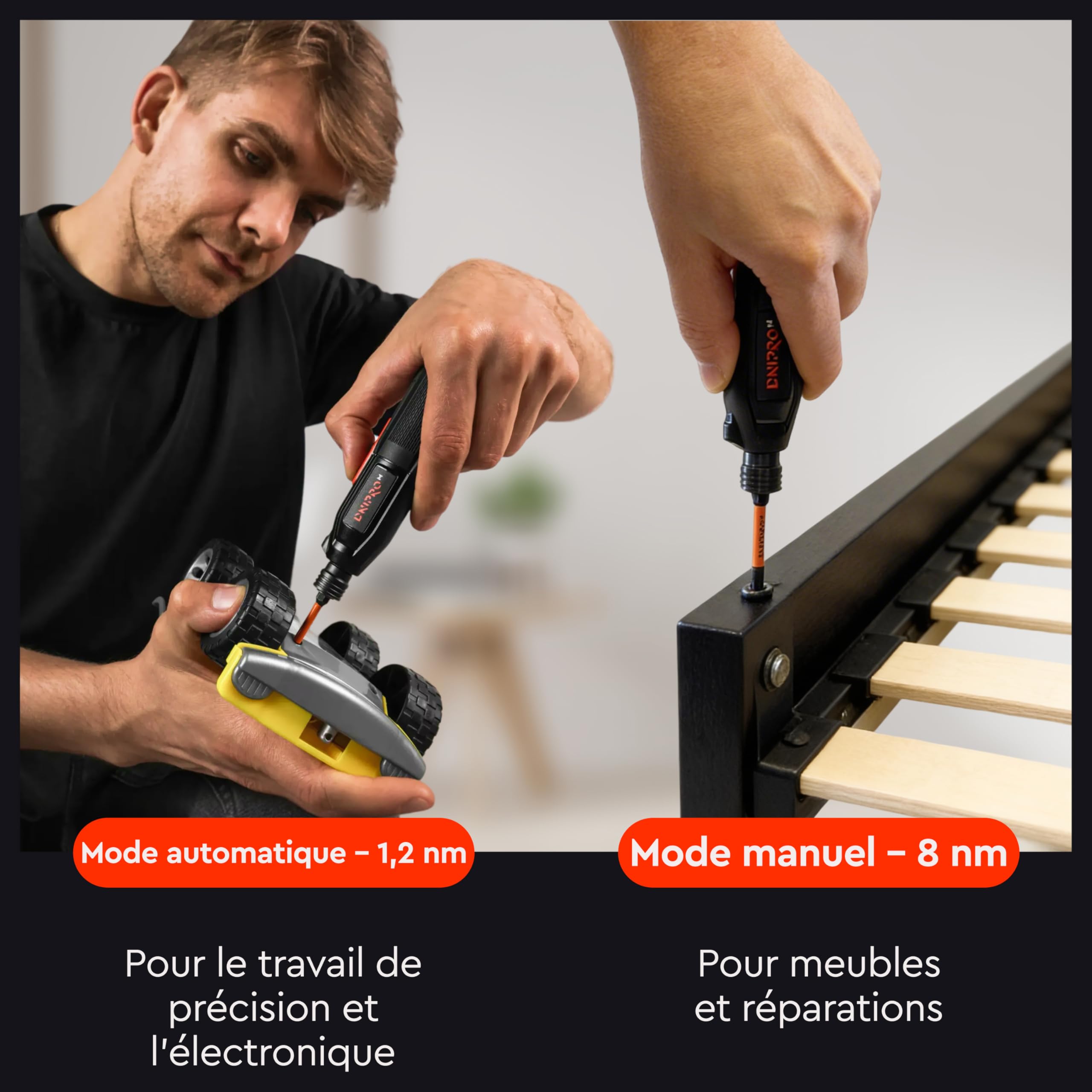 Tournevis Électrique Sans Fil 3.6V USB-C, Lumière LED, CSD-36X