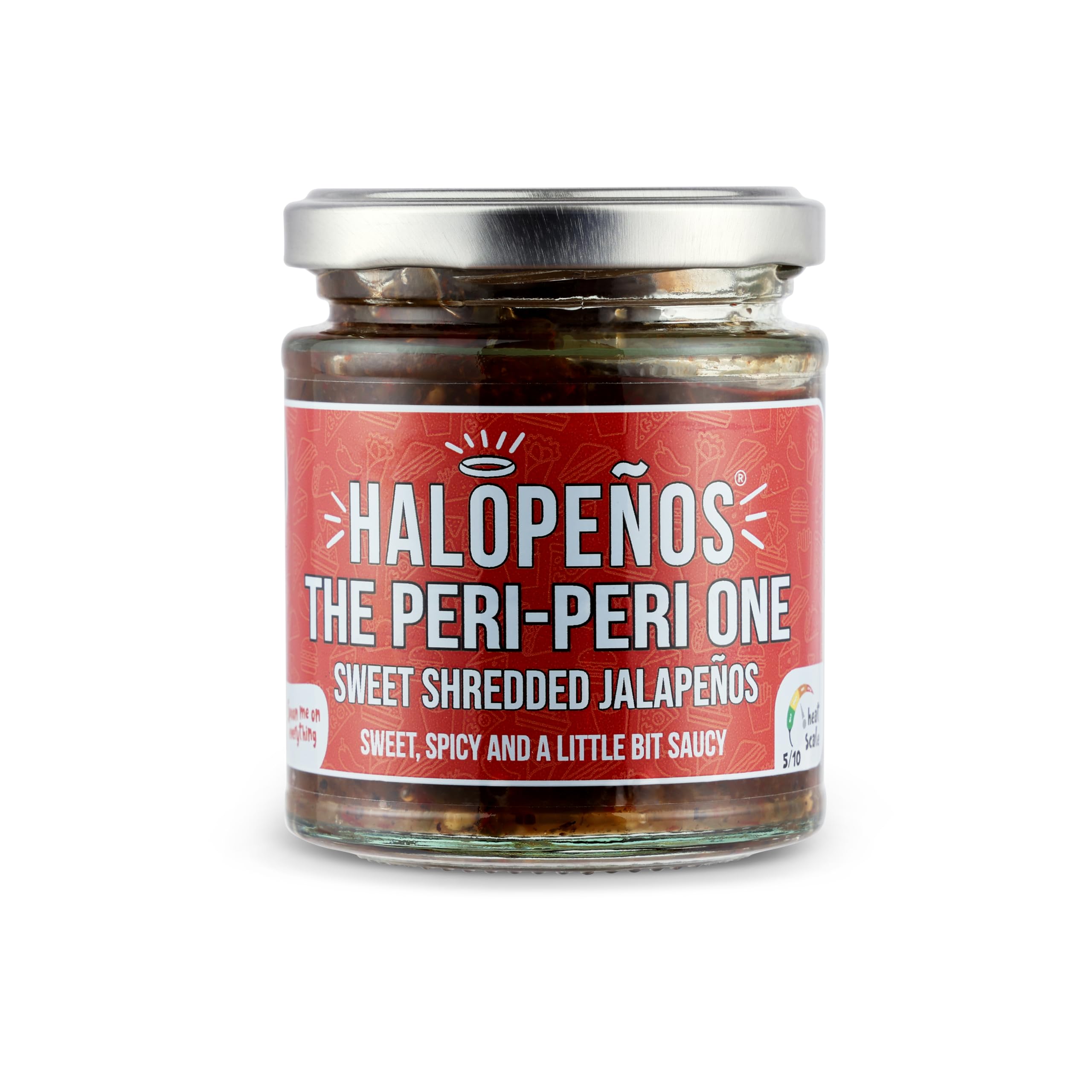 Halopenos - Peri Peri Shredded Jalapenos, 200g Jar