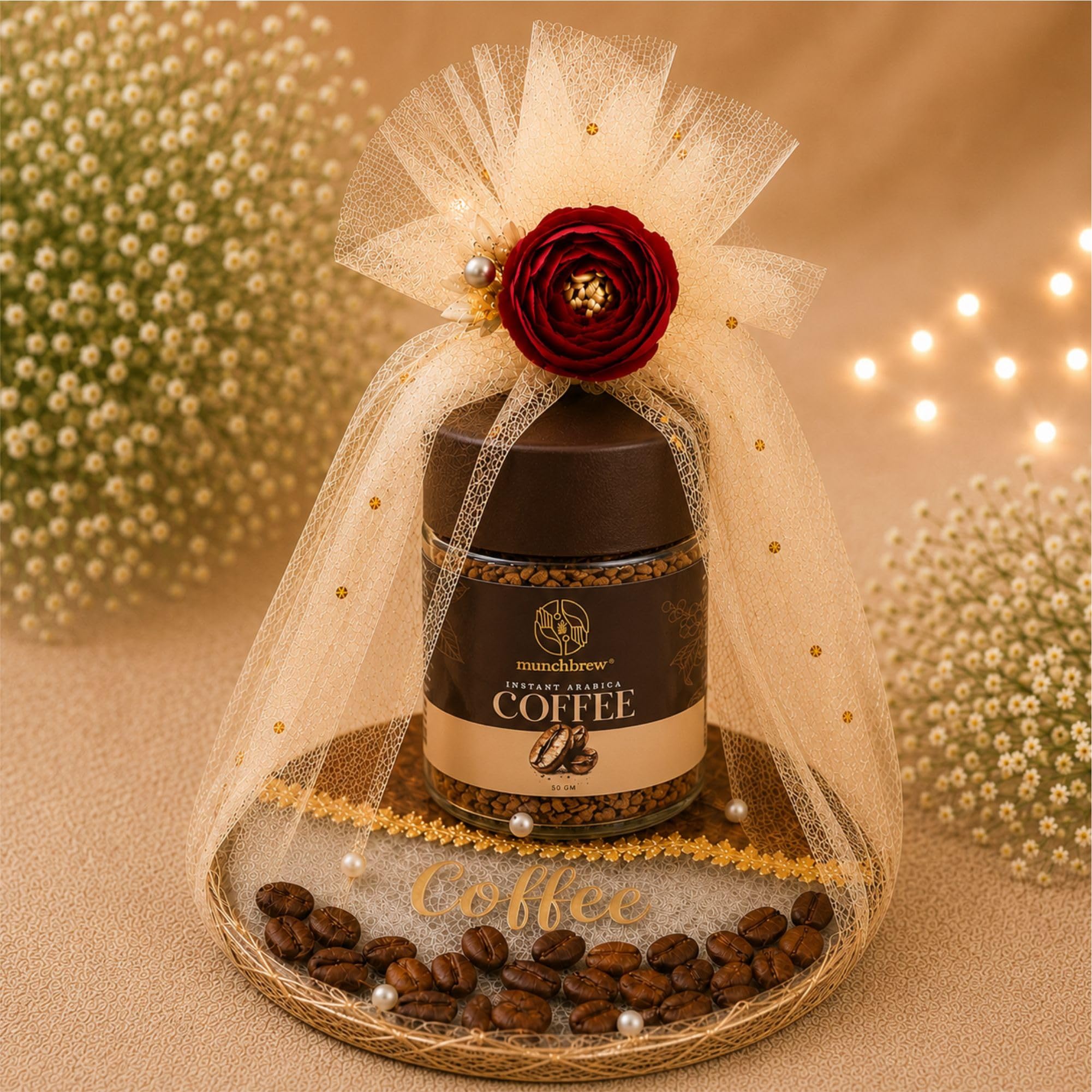 Munchbrew Rakhi Gift Pack with Instant Arabica Coffee Jar 50g & Premium Coaster | Raksha Bandhan Gift for Brother | Instant Coffee | Rich Aroma | Hot & Cold Coffee-image-3