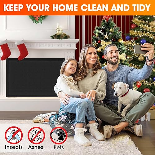 Miniatura 5 de CADARA La manta bloqueadora de chimenea detiene la pérdida de calor, tapón magnético para chimenea, cubierta de tiro para chimenea interior con