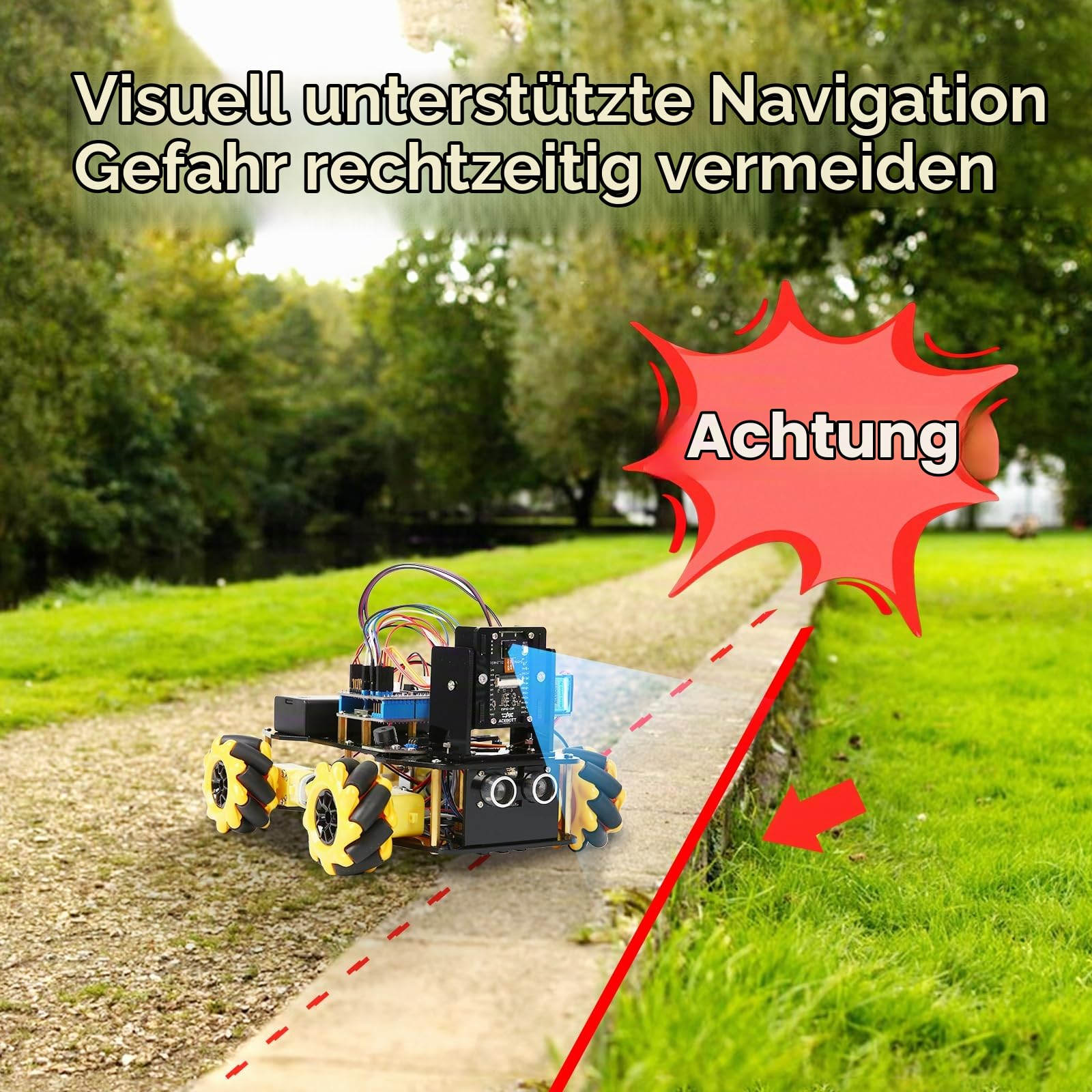 ACEBOTT Roboter Spielzeug für Kinder, Roboter Kinder mit 3-MP-Kamera, kompatibel mit Arduino und Scratch, App und Fernbedienung, Geschenk für Jungen, Mädchen, Jugendliche und Erwachsene