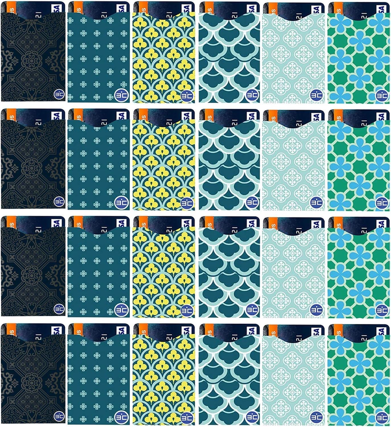 I3C 24Pack Credit Card Sleeves Anti Theft Credit Card RFID Blocking Sleeves Protector Holder Passport Holder Protector Sleeves Debit Credit Card Passport Protector Blocker(20 Credit Card + 4 Passport) I3C 24Pack Credit Card Sleeves Anti Theft Credit Card RFID Blocking Sleeves Protector Holder Passport Holder Protector Sleeves Debit Credit Card Passport Protector Blocker(20 Credit Card + 4 Passport)