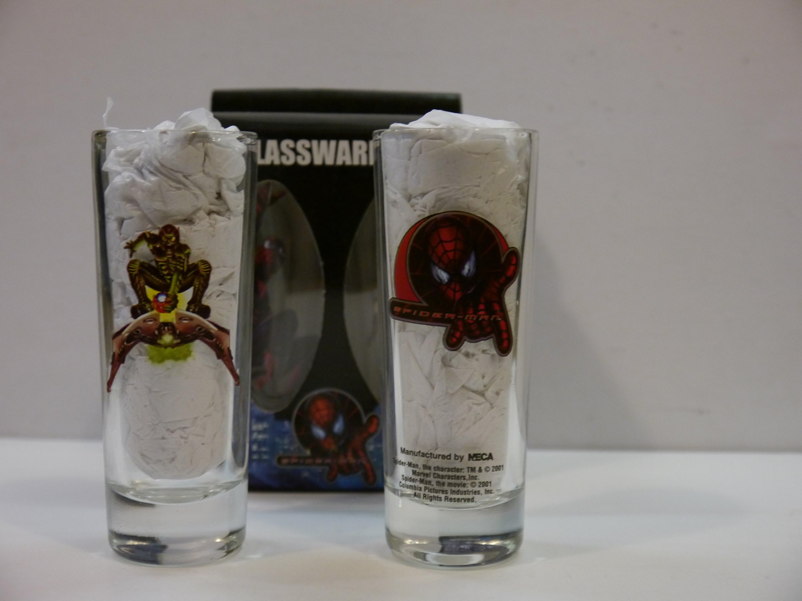 Marvel Spider-Man and Green Goblin Glassware Shooter Shot Glass Set